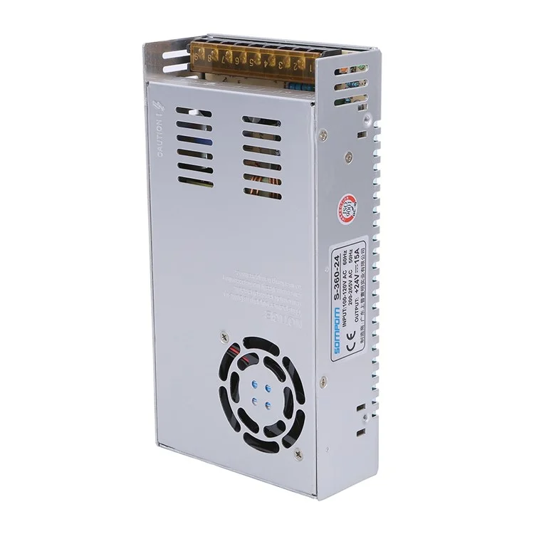 SOMPOM S-360-24 Alimentatore 24V 15A 360W per striscia luminosa a LED Monitor Alimentatore Sicuro da Utilizzare 