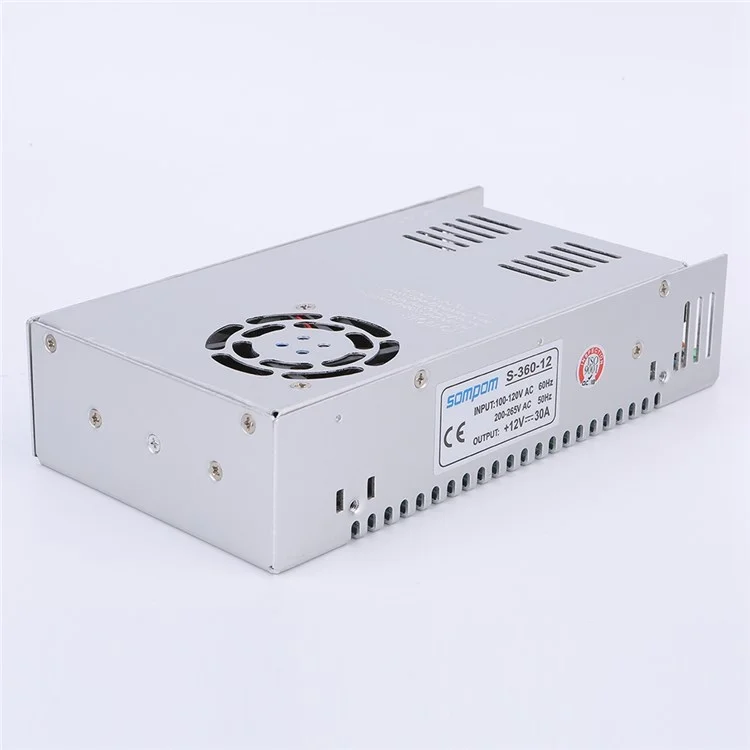 SOMPOM S-360-12 12V 30A 360W Voltage Transformer Power Switch LED Strip Lighting Monitor Driver Power Supply