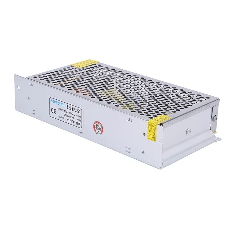 SOMPOM S-120-12 12V 10A 120W LED Drunter Controlador Fuente de Alimentación Transformador de Potencia Interruptor de Alimentación