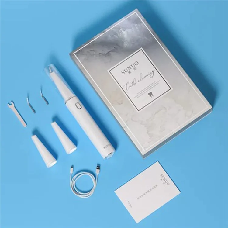 Xiaomiyoupin Sunuo T12 Pro Visual Smart Visual 5MP Escalador de Dentes de Dentes Scaler Ultrassônico Scaler Oral Manchas de Dentes Removedores de Dentes Portáteis Dispositivo de Clareamento Com 3 Modos - Branco