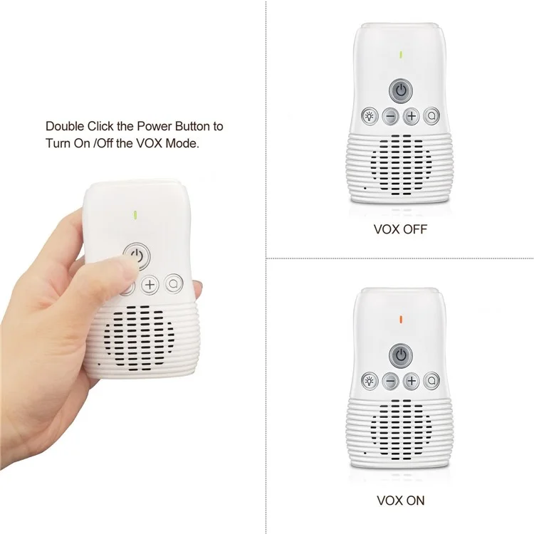 DBM-8 Light Night Wireless Two-way Audio Baby Monitor Talk Back Intercom Sound Alert for Infant - AU Plug