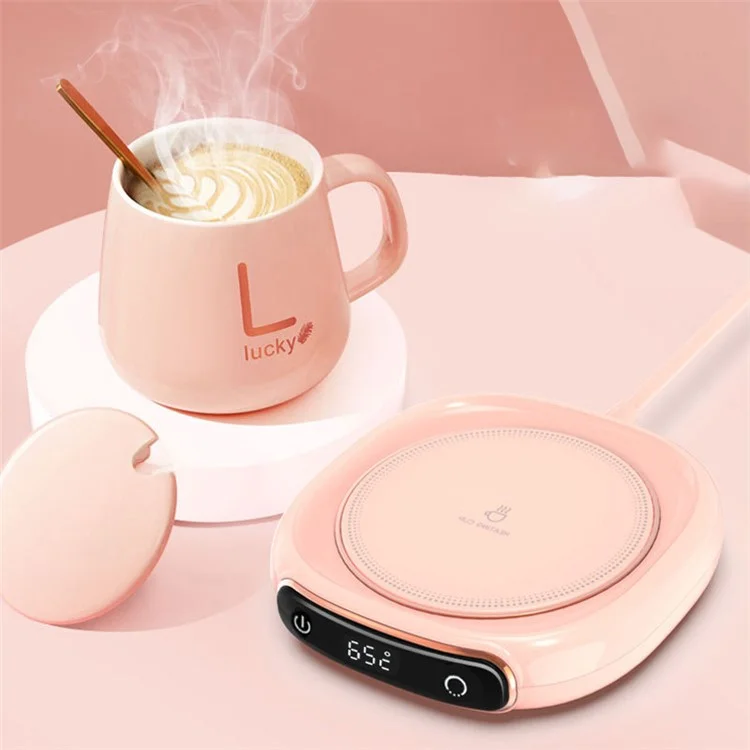 M316 Smart Coffee Mug Warmer Electric Cup Heating Plate for Tea, Water, Milk, Coffee - Pink