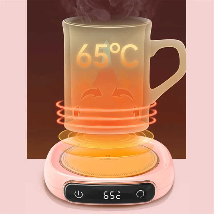 M316 Smart Coffee Mug Warmer Electric Cup Heating Plate for Tea, Water, Milk, Coffee - Pink