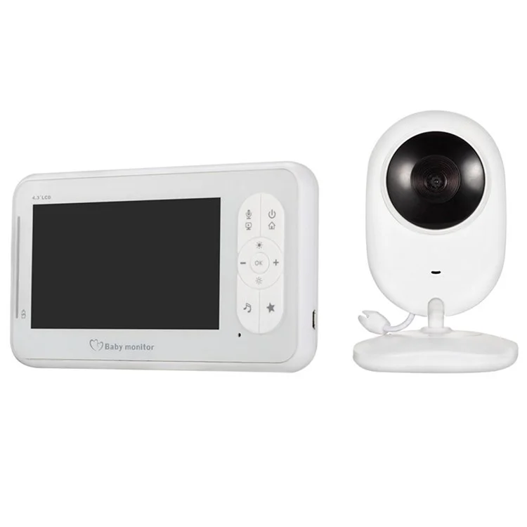 920M 4.3-inch Wireless Color Baby Monitor Video Baby Camera Temperature Monitor 2 Way Audio with VOX Function - UK Plug