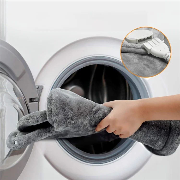 YF-FR004 Chauffage de Chauffage de Chauffage à Pied Électrique YF-FR004 Pied de Chauffage à Main Lavable Chauffage Rapide Pieds Chauffant Avec Température à 6 Gènes Réglable, Timing Intelligent - Gris Argenté / Bouche Britannique / 240 v