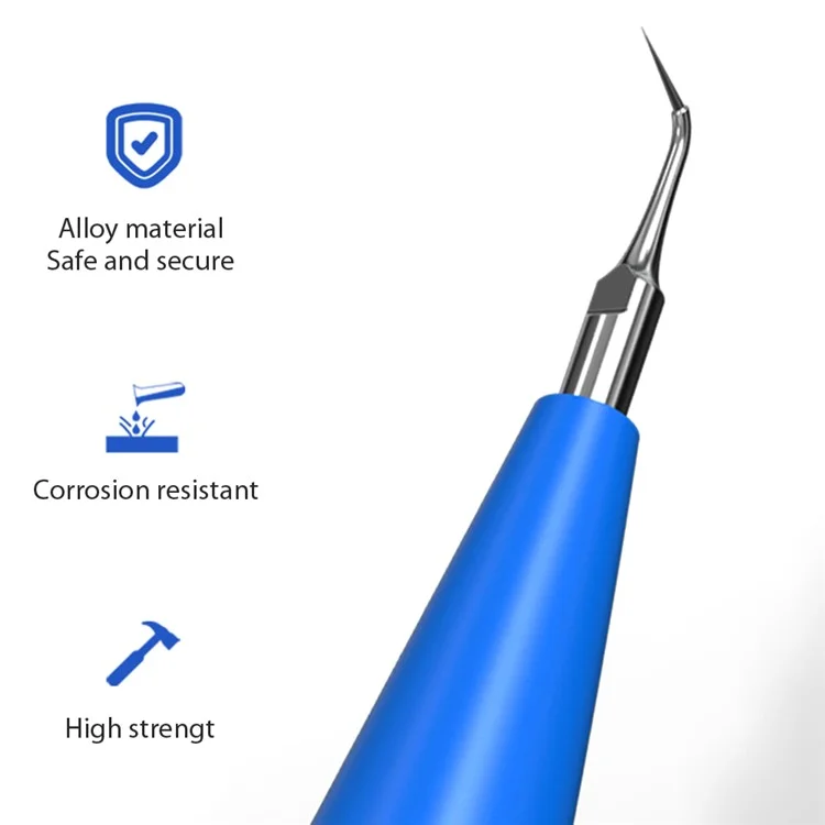 YJK099 Remover de Placa de de Dentes Bpa Remover de Dentes Elétrico Kit de Cullomento de Cullomento de Cullome - Azul