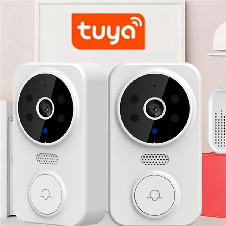M8 Intelligent Home Wireless Remote Visual Doorbell Low Power Two-Way Audio HD Infrared Night Vision Tuya Doorbell - Black