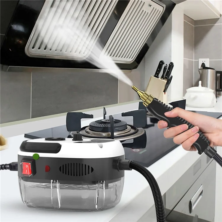 Pulitore a Vapore Elettrico ad Alta Temperatura 2500W per Casa, Cucina, Condizionatore d'Aria - Bianco / Spina Europea