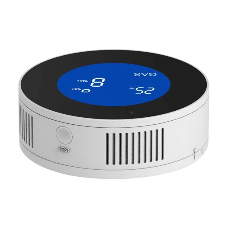 Tuya Wifi Smart App Control Sensor de Alarma de Fuga de Gas CH4 / Lpg / Detector de Fuga de Gas Natural - Enchufe Del Reino Unido