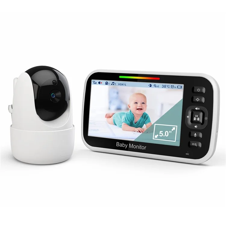 SM651 2.4GHz Wireless Baby Camera Monitor 5-inch Two-Way Voice Camera for Indoor Surveillance - AU Plug