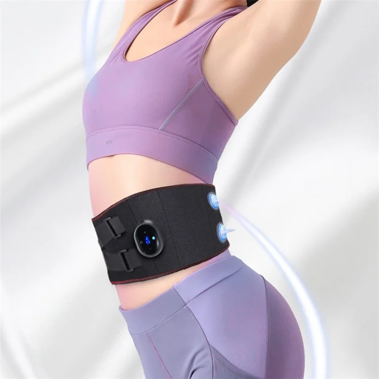 D108 Cintura elettrica riscaldante a vibrazione Massaggiatore Fascia calda per addome e utero - Nero 