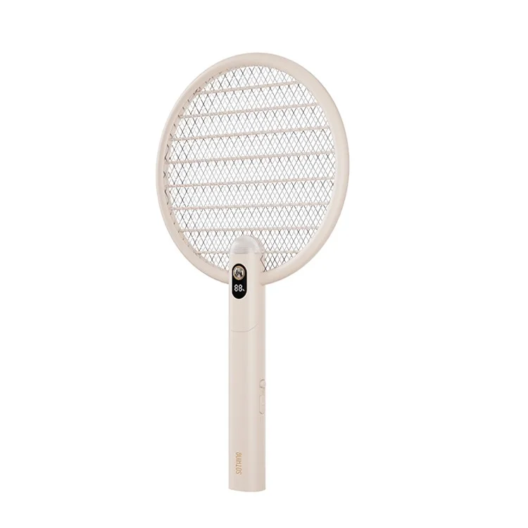 SOTHING Raquete Elétrica Dobrável Mata Moscas Mata Mosquitos USB Recarregável - Display Digital