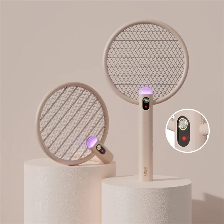 SOTHING Raquete Elétrica Dobrável Mata Moscas Mata Mosquitos USB Recarregável - Display Digital