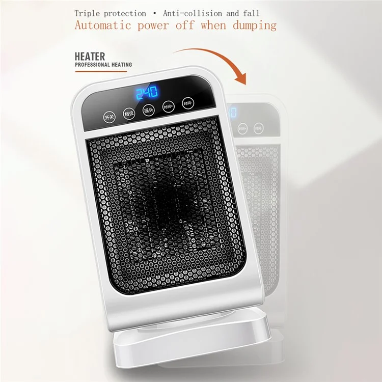 Radiateur électrique à commande à distance avec écran tactile, oscillant à 120 degrés (ST Warm) - Prise UK 220V