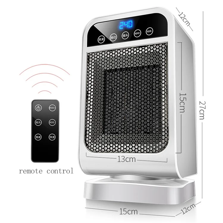 Radiateur électrique à commande à distance avec écran tactile, oscillant à 120 degrés (ST Warm) - Prise UK 220V