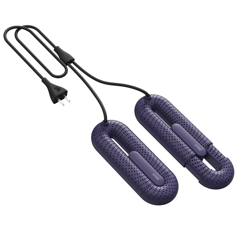 SOTHING Portable Boot Shoe Dryer Retractable Footwear Dryer Device for Rainy Seasons Winter Travel, CN Plug - Purple / Standard