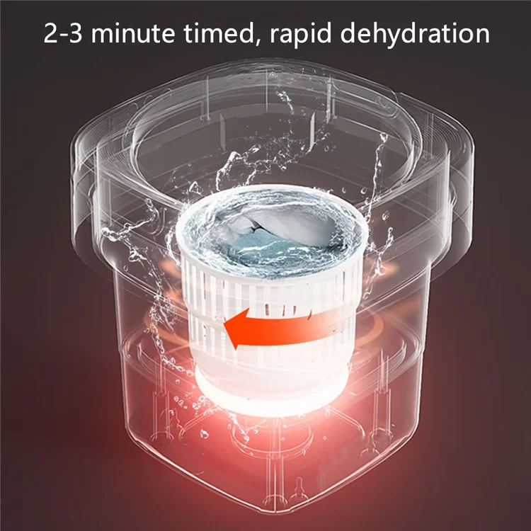 ZHXXJ-001 8L Portable Washing Machine Blue Light Sterilization Folding Mini Washer for Baby Cloth, Underwear - Purple