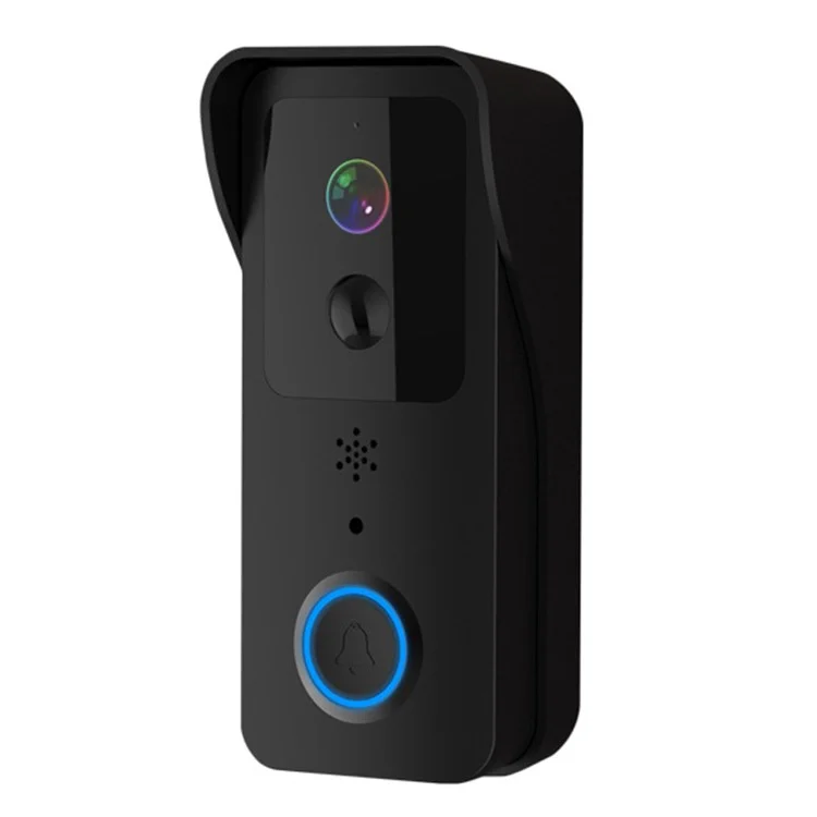 Sonnette vidéo sans fil 1080P Tuya APP 2.4G / 5G avec interphone vocal et sécurité - Noir