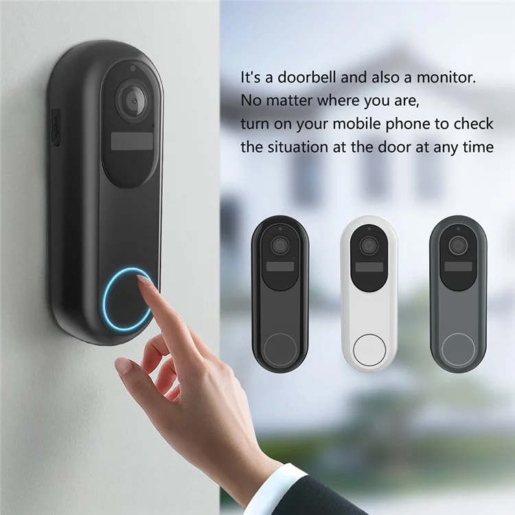 T31 Tuya WiFi Video Doorbell PIR Motion Sensor Wireless Remote Home Video Voice Intercom - US Plug