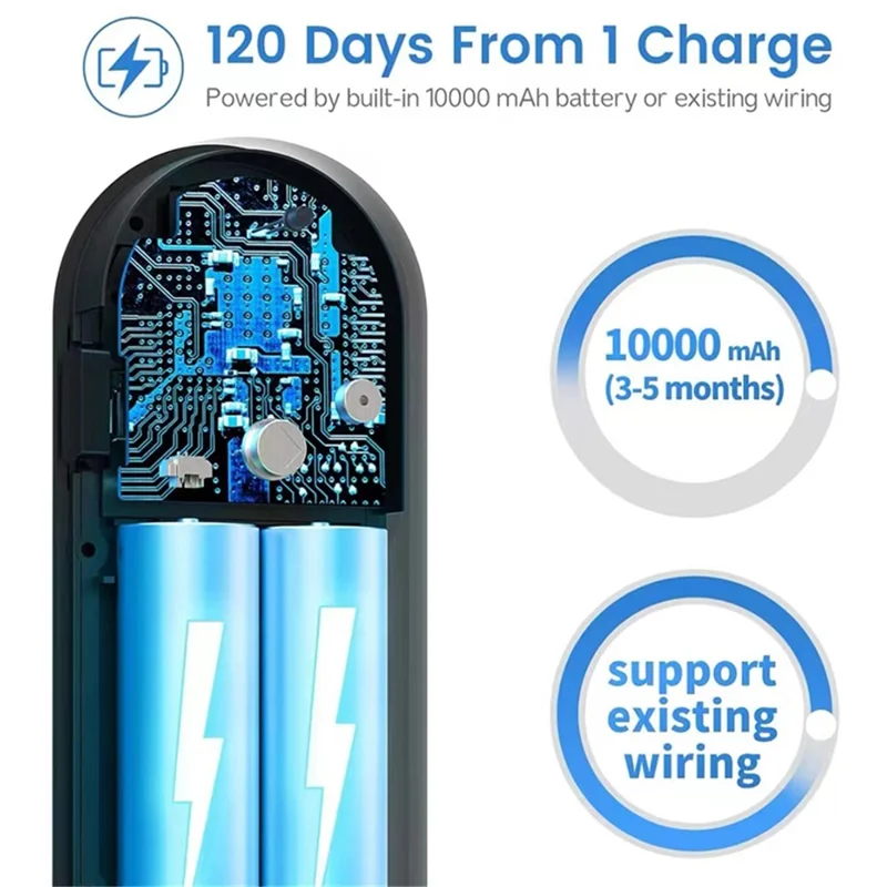 T31 Tuya WiFi-video-deurbel PIR-bewegingssensor Draadloze afstandsbediening Home Video Voice Intercom - UK-stekker