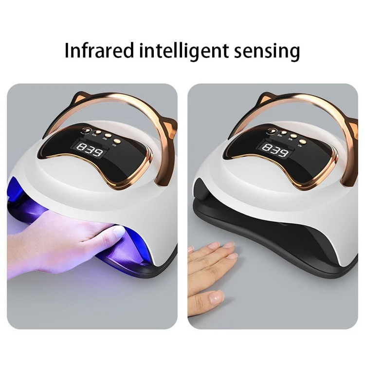 BLUEQUE V19 Bären-förmige UV-LED-Nagellampe 120W Tragbare Nageltrocknerin Gel-Polier-Härtungslampe Maniküre-Set - EU-Stecker