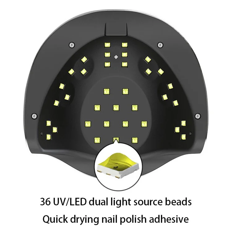 BLUEQUE V19 Bären-förmige UV-LED-Nagellampe 120W Tragbare Nageltrocknerin Gel-Polier-Härtungslampe Maniküre-Set - EU-Stecker