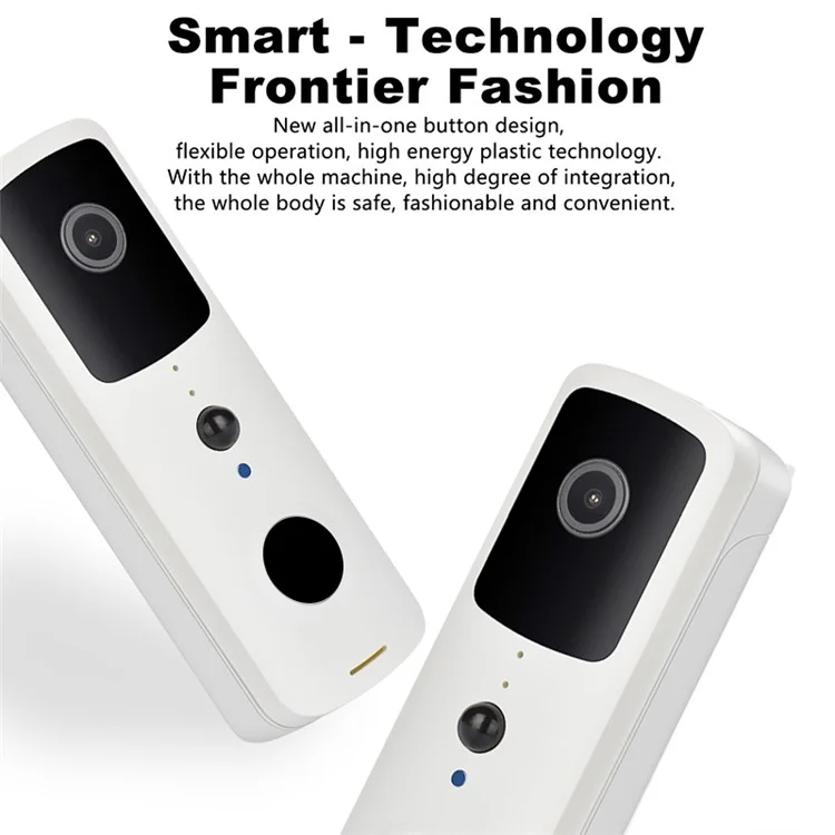 V30S Tuya Wireless Home Video Doorbell Remote Monitoring WiFi Intercom Doorbell - White