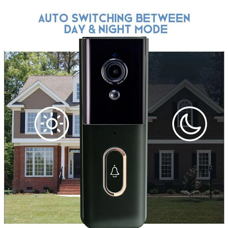 T204 Tuya WiFi Wireless Smart Video Doorbell Infrared Night Vision HD Display Doorbell - White