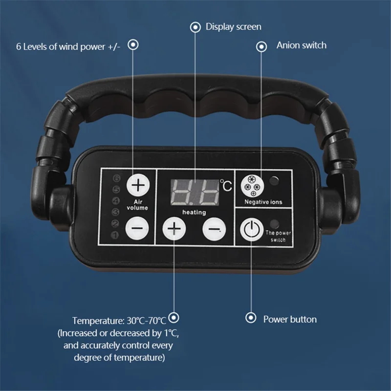 YC-C5 Dog Blow Dryer Ionic Smart LCD Screen Pet Grooming Dryer, US Plug - Purple