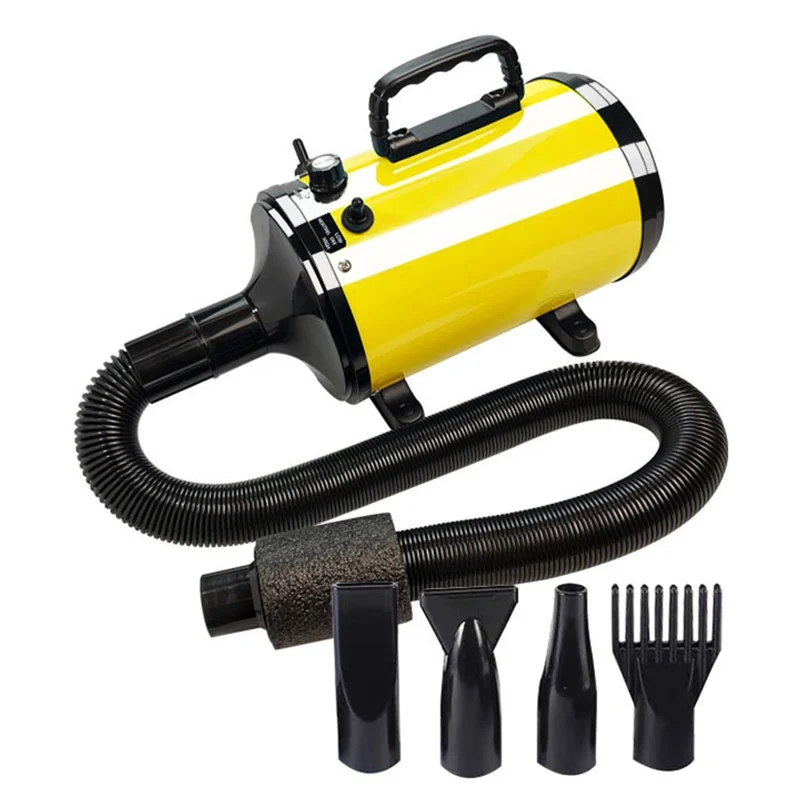 YC-C2 Adjustable Temperature and Speed Quick Drying Pet Dog Hair Dryer, US Plug - Yellow