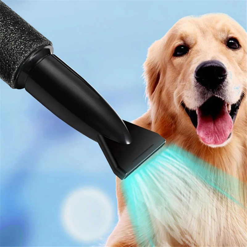 YC-C2-D Adjustable Temperature and Speed 2800W Hair Dryer with Indicator for Pet Dog, US Plug - Blue