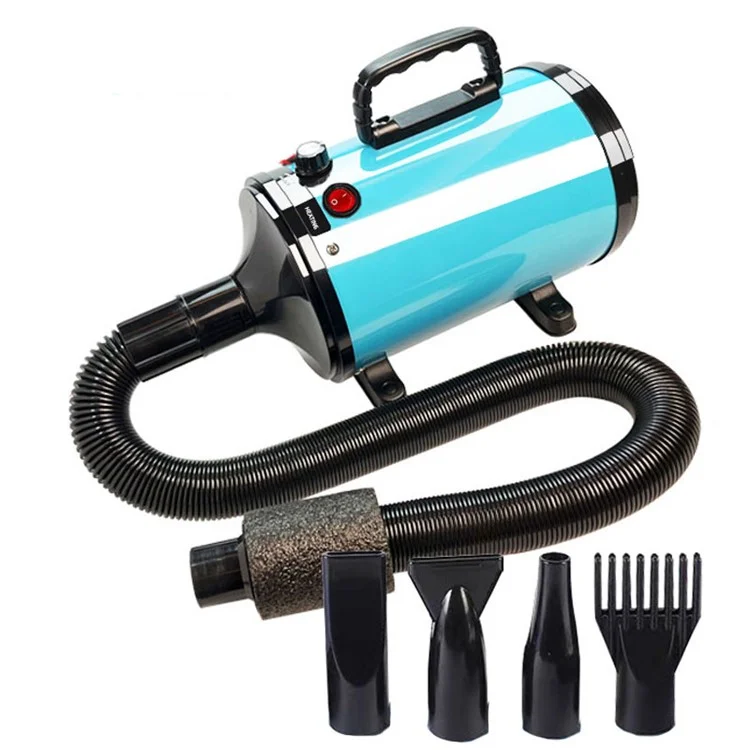 YC-C4 Dog Hair Dryer Adjustable Speed Constant Temperature Pet Blower, EU Plug - Blue