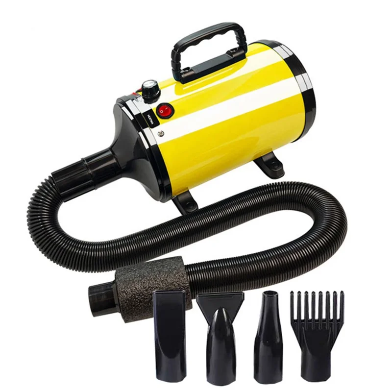 YC-C4 Adjustable Speed Constant Temperature ABS Shell Pet Dog Hair Dryer, US Plug - Yellow
