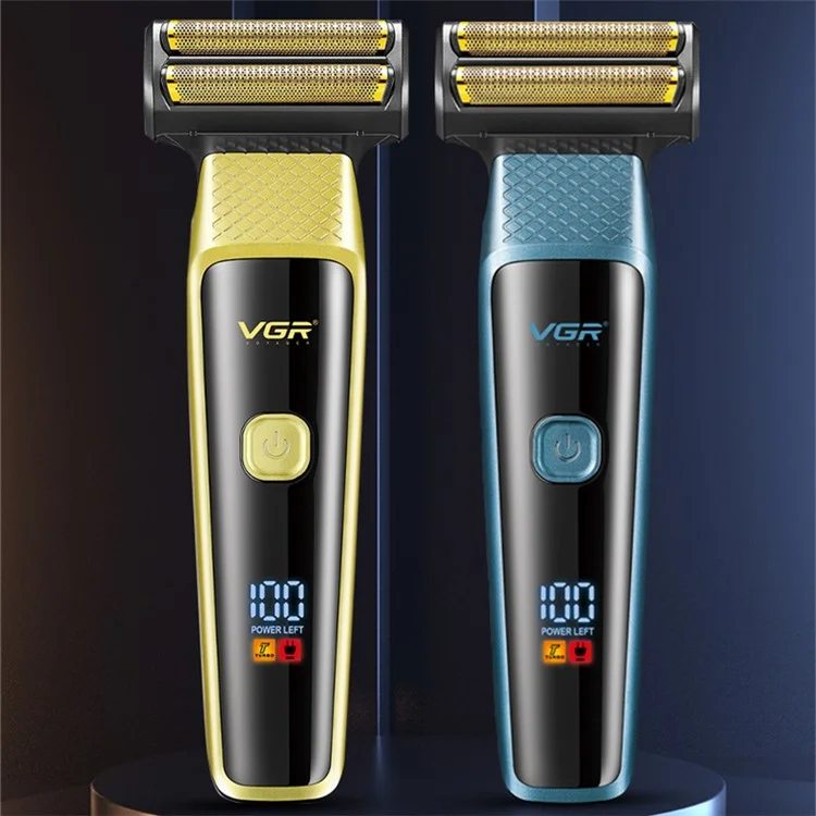 VGR V-366 Chapeiro Aparador de Cabelo Razor Nariz Cabelo Conjunto de Cabelo USB Corte de Barba Recarregável Blade Corte de Barba - Ouro