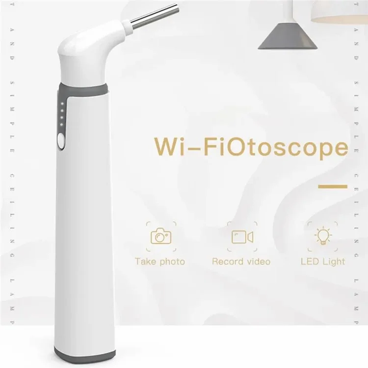 TESLONG SA39W Câmera Otoscópica Visual WiFi de 3,9 mm, Endoscópio para Ouvido, Limpador de Cera de Ouvido