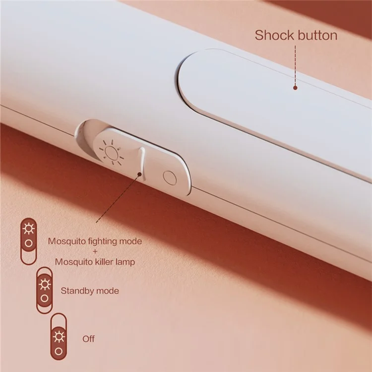 XIAOMIYOUPIN QUALITELL S1 Lâmpada Mata-Moscas Digital com Exibição Lâmpada Elétrica Mata-Moscas Raquete - Branco