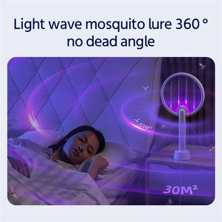 XIAOMIYOUPIN QUALITELL C2 Lâmpada Recarregável Matadora de Insetos Elétrica Raquete Matadora de Moscas Mosquitos