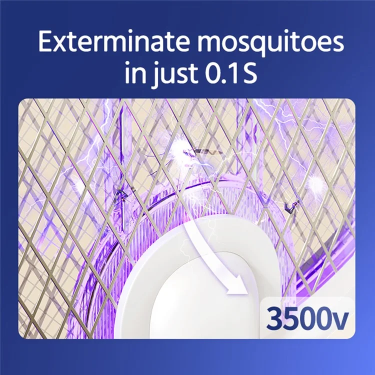 XIAOMIYOUPIN QUALITELL C2 Lâmpada Recarregável Matadora de Insetos Elétrica Raquete Matadora de Moscas Mosquitos