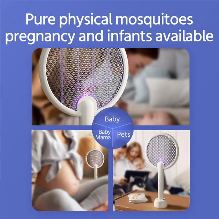 XIAOMIYOUPIN QUALITELL C2 Lâmpada Recarregável Matadora de Insetos Elétrica Raquete Matadora de Moscas Mosquitos