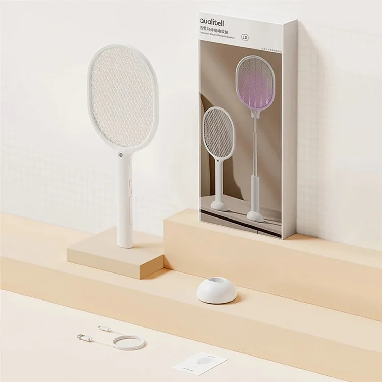 XIAOMIYOUPIN QUALITELL L1 LED Green Light Mosquito Detection Electric Fly Swatter Racket Bug Zapper