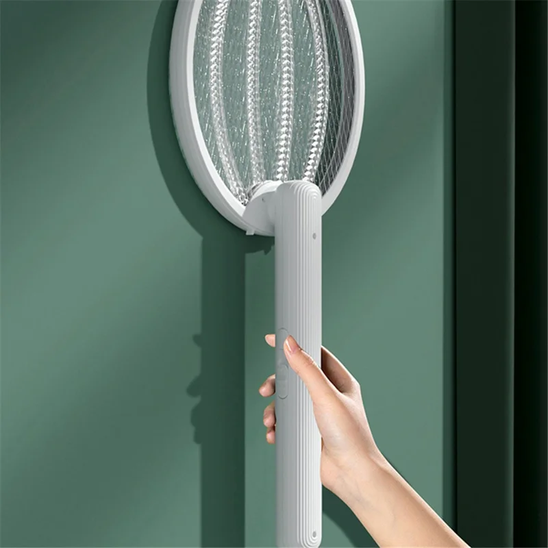 Household Mosquito Killer Lamp USB Rechargeable Folding Electric Mosquito Swatter - Earth