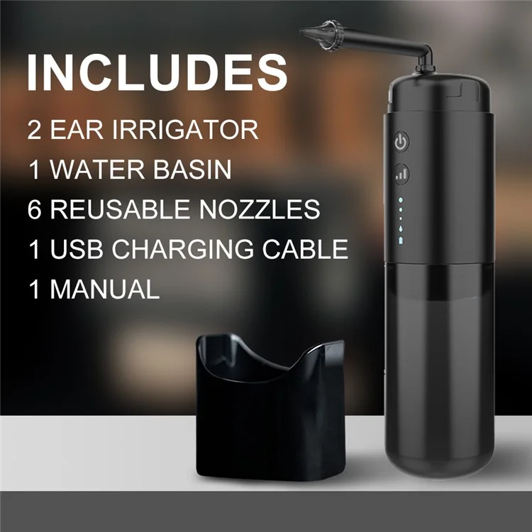 FB009 Electric Ear Wax Removal Device IPX6 Waterproof Ear Washer Cleaning Tool