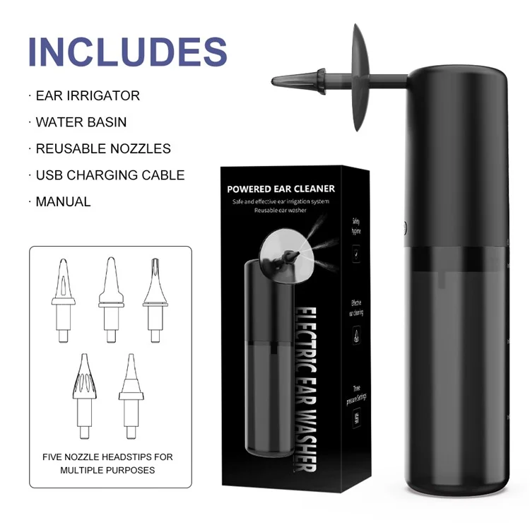 FB009 Electric Ear Wax Removal Device IPX6 Waterproof Ear Washer Cleaning Tool