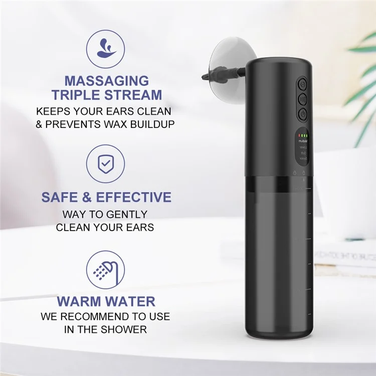 FB009 Electric Ear Wax Removal Device IPX6 Waterproof Ear Washer Cleaning Tool