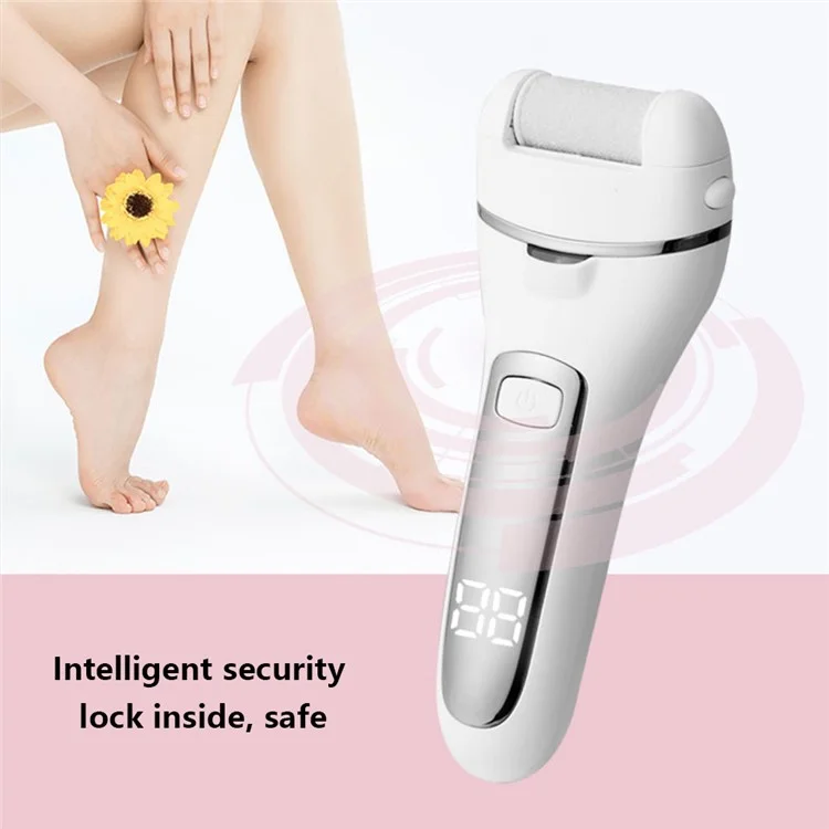 LA-M269 Electric Foot Grinder Foot Callus Remover Pedicure Tools Foot Care Kit - White