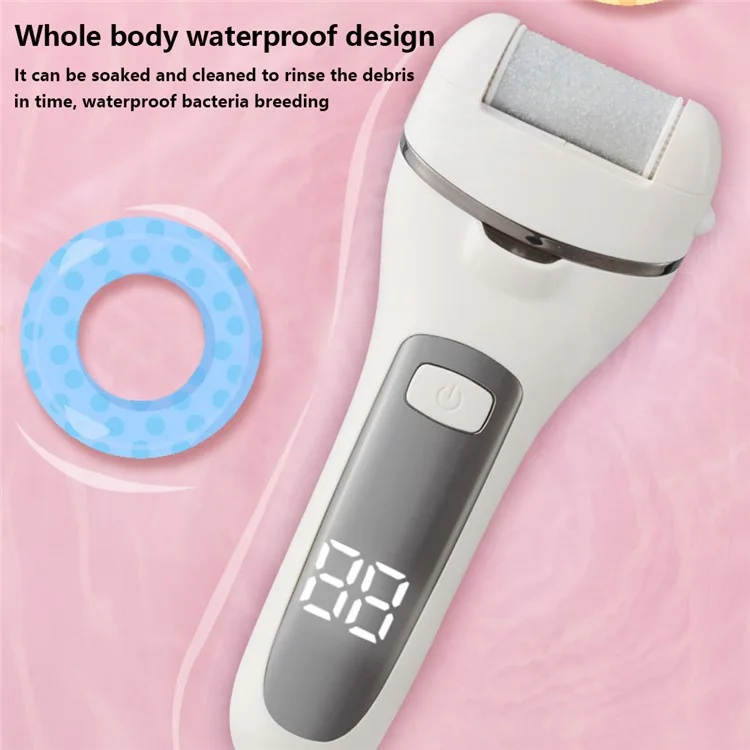 LA-M269 Electric Foot Grinder Foot Callus Remover Pedicure Tools Foot Care Kit - White