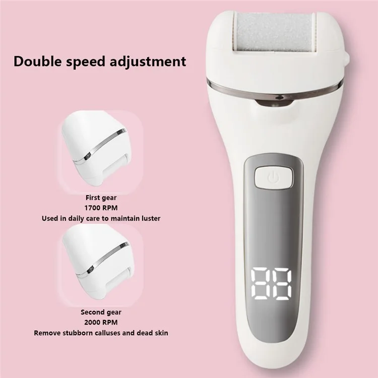 LA-M269 Electric Foot Grinder Foot Callus Remover Pedicure Tools Foot Care Kit - White