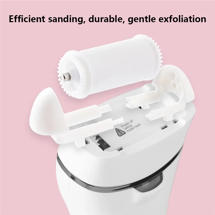 LA-M269 Electric Foot Grinder Foot Callus Remover Pedicure Tools Foot Care Kit - White