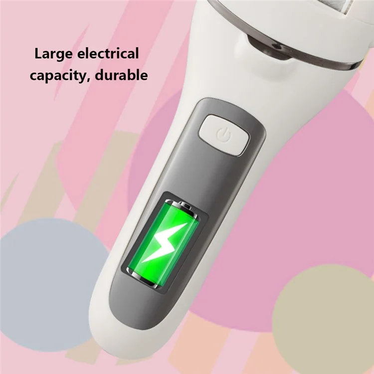 LA-M269 Electric Foot Grinder Foot Callus Remover Pedicure Tools Foot Care Kit - White