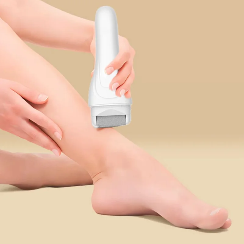 V-618 Electric Foot Callus Remover with Digital Display Pedicure Tools Foot Care Kit - White